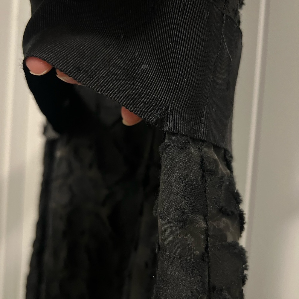St. John Black Lace Pattern Sleeveless Gown Long Maxi Dress Sz 10 Formal Evening - Picture 10 of 17